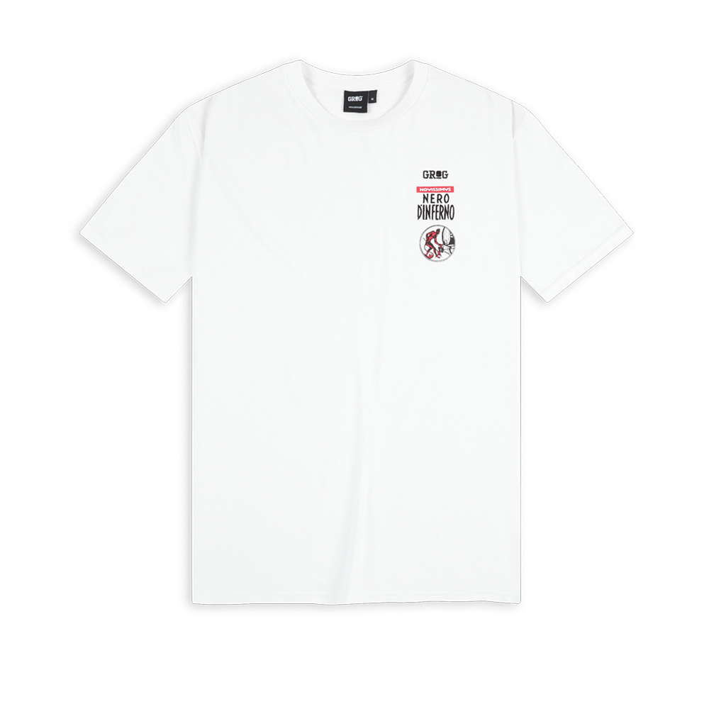 GROG® – Nero D'Inferno Chronicle T-shirt – White Short Sleeves